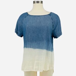 Calvin Klein Fading Split Tye Die Hi-Low Top